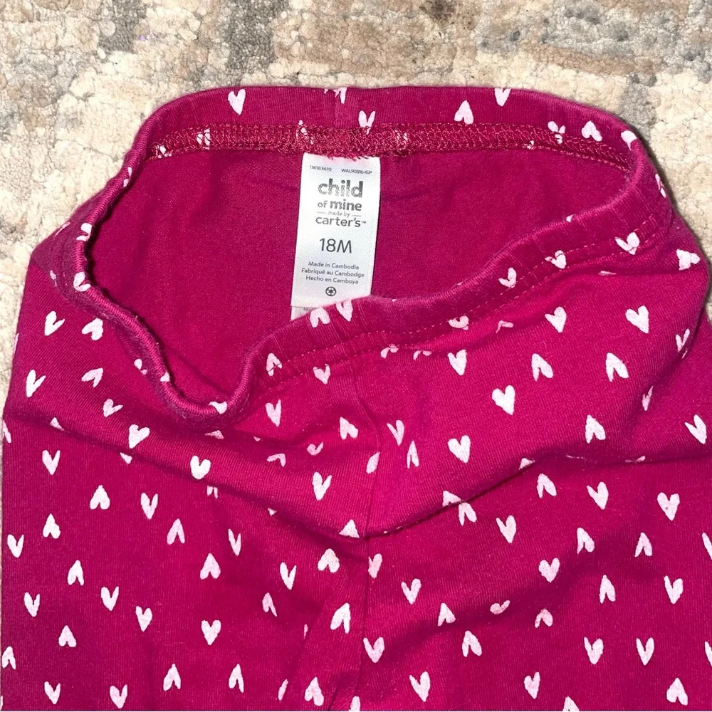 Carters heart leggings size 18 months